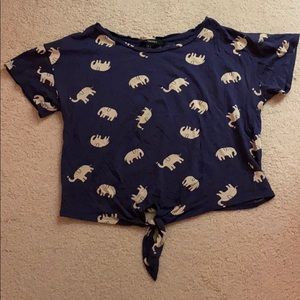 Forever 21 Elephant Crop Top